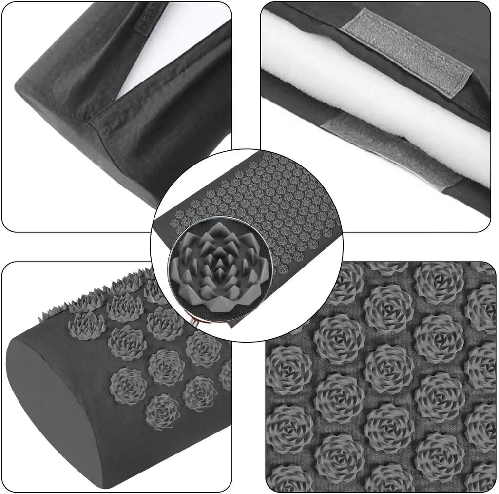Shiatsu Acupressure Spike Mat & Pillow – Sport Fitness & Yoga Massage Pad
