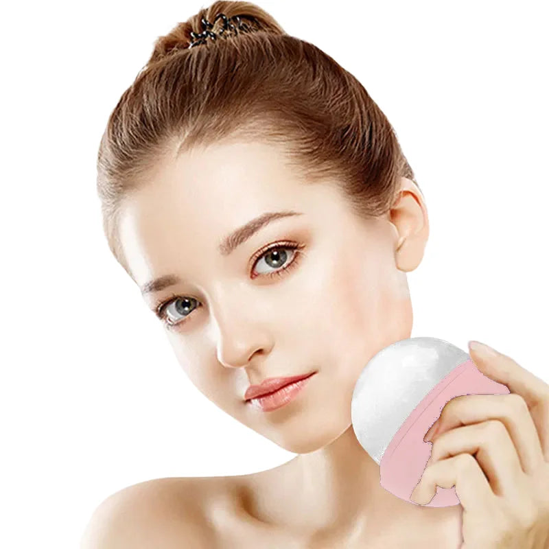 Ice Roller for Face & Eye - Silicone Facial Massage Tool for Puffiness & Skin Care
