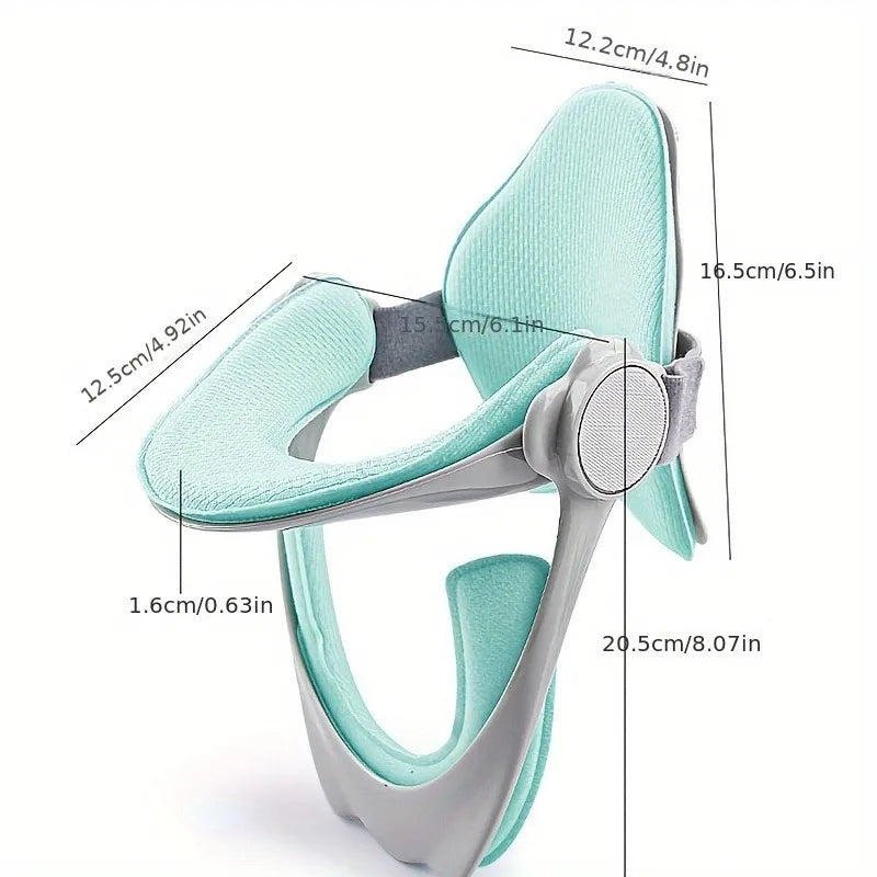 Ergonomic Neck Support Pillow – Adjustable Strap & Breathable Polyester for Cervical Care