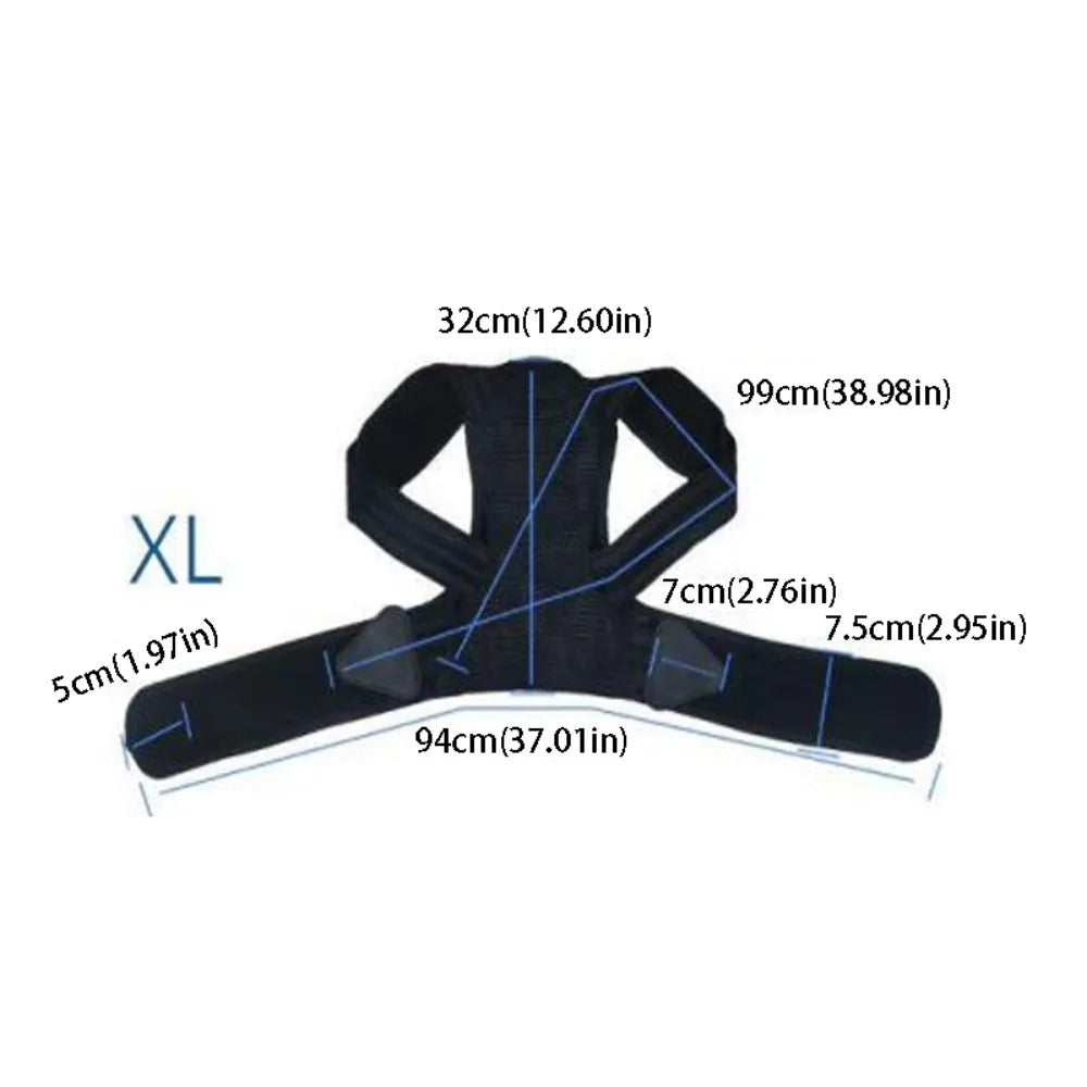 Adjustable Thoracic Kyphosis Corrector Brace – Upper Back & Shoulder Posture Support