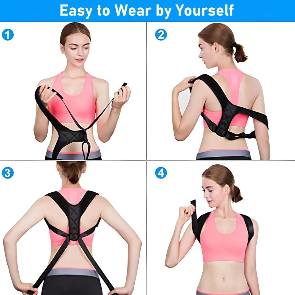 Posture Corrector for Women and Men, Adjustable Back Straightener Posture Brace Corrector