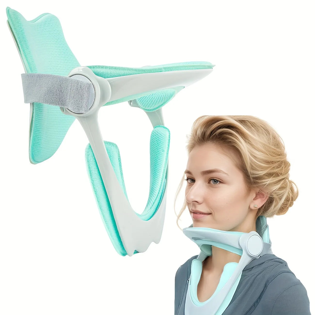 Ergonomic Neck Support Pillow – Adjustable Strap & Breathable Polyester for Cervical Care