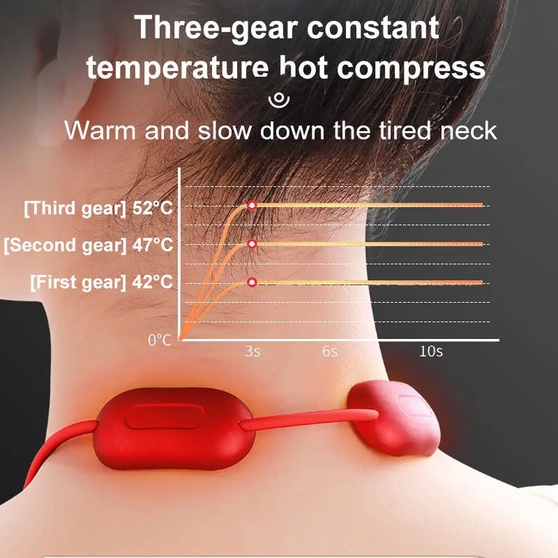 Mini Portable Cervical Spine Massager – Pulse Heat for Neck & Shoulder Relief