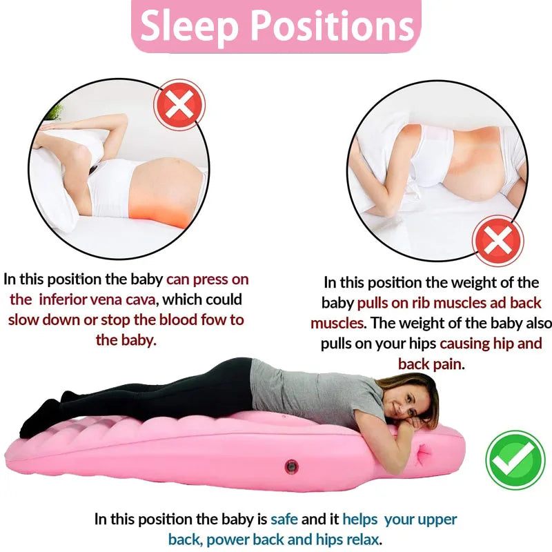 Inflatable Pregnancy Pillow – Maternity Body Support Mat for Safe & Comfortable Sleep