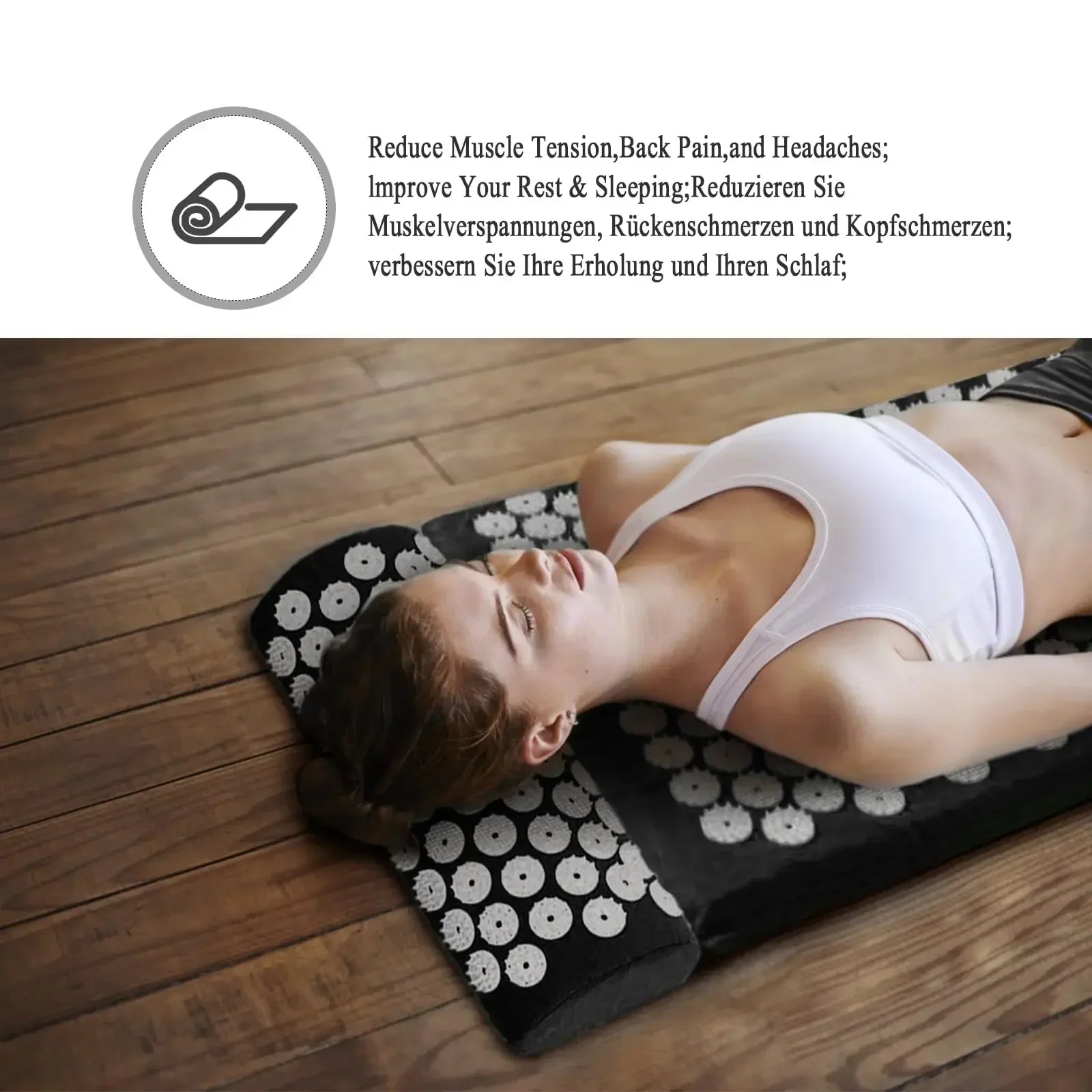 Acupressure Mat & Pillow Cushion Set – Yoga, Acupuncture & Muscle Relaxation