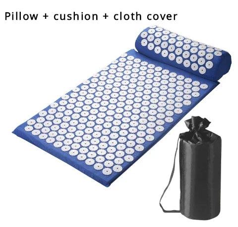 Acupressure Spike Mat with Pillow Cover – Back & Body Pain Relief Yoga Mat