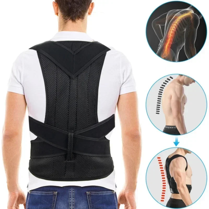 Kids Adjustable Back Posture Corrector – Breathable Shoulder & Waist Support for Back Pain Relief