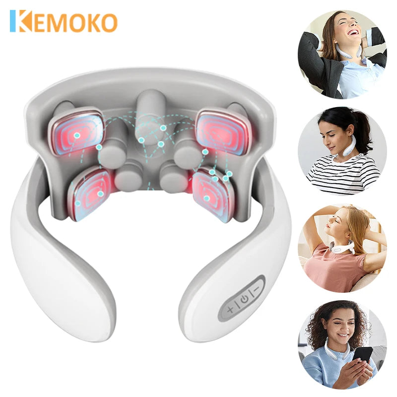 Smart Neck & Back Massager – Heating Cervical Vibrator for Muscle Pain Relief