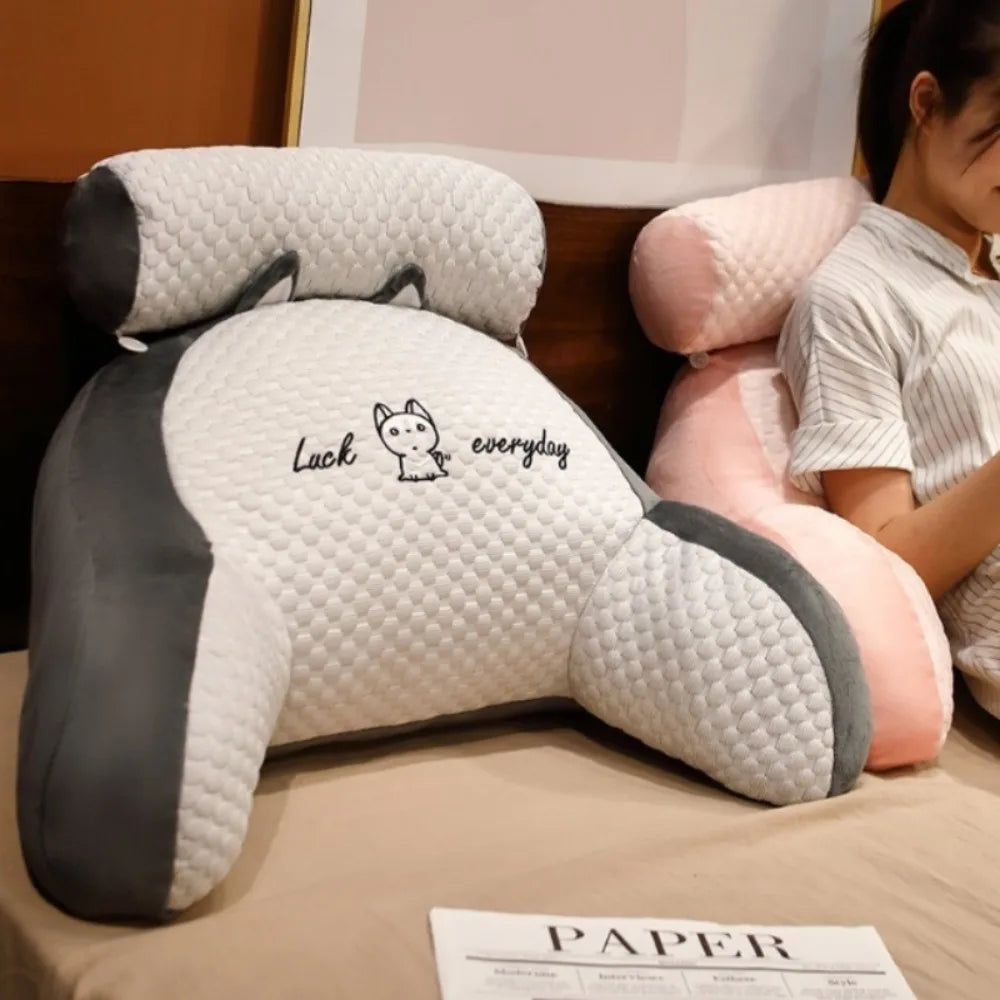 Adjustable Reading Pillow – Ergonomic Back Support Cushion for Bed, Sofa & Floor