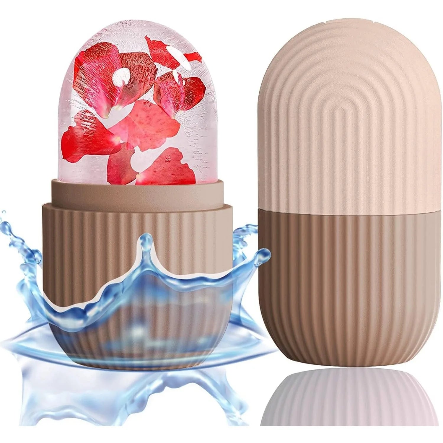 Ice Cube Face Roller – Silicone Skin Brightening & Depuffing Tool