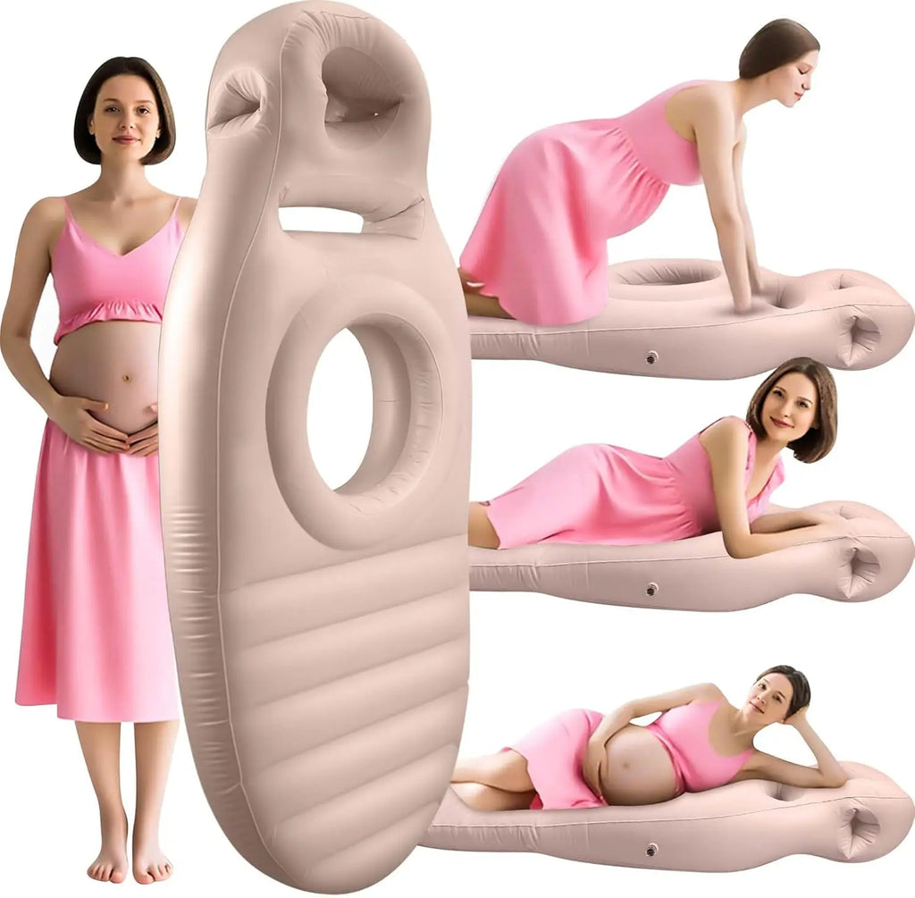 Inflatable Maternity Pillow with Belly Hole – Full Body Pregnancy Support Mattress