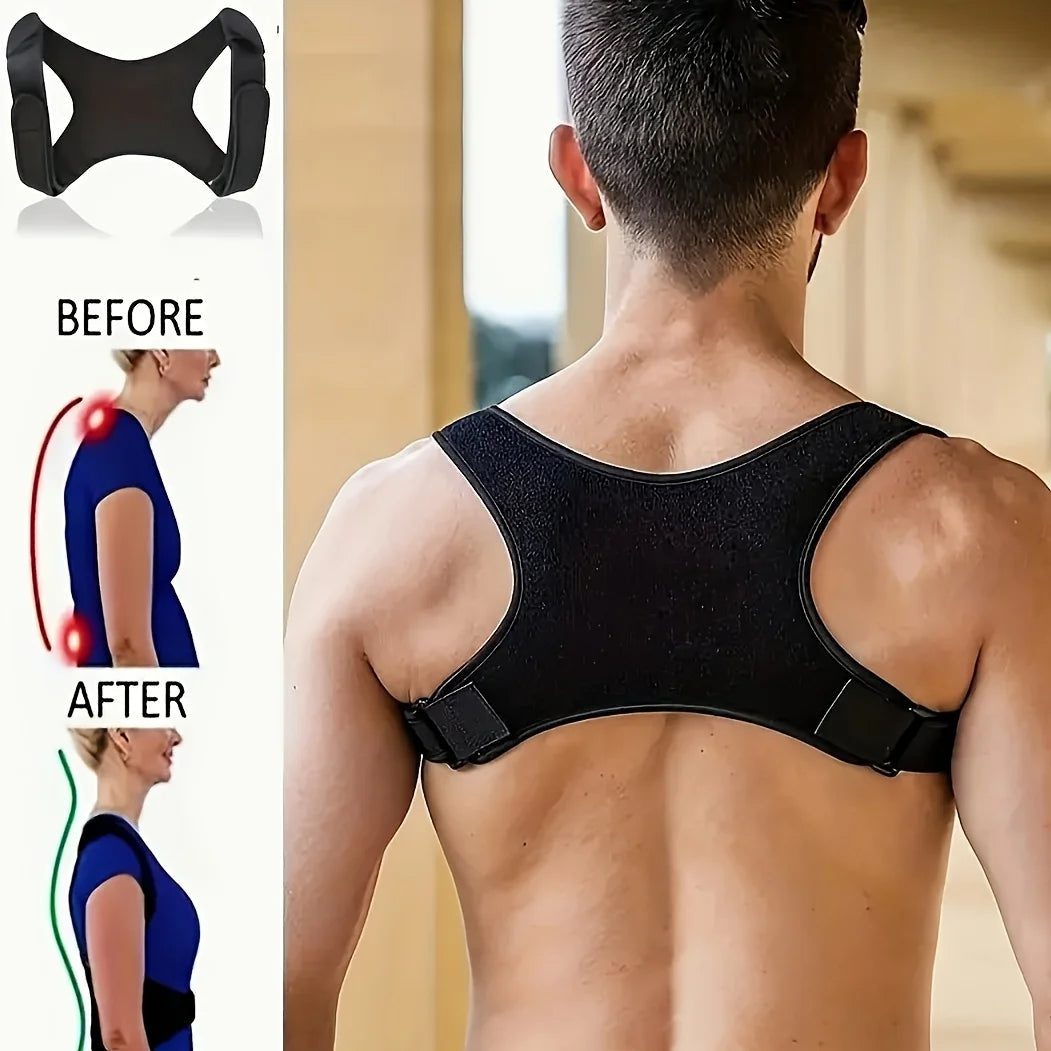 Breathable Non-Slip Ergonomic Posture Corrector – Adjustable Back Support Belt for Sitting