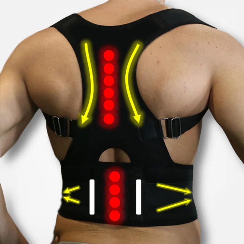 Magnetic Posture Corrector – Orthopedic Back Support Belt with Magnet Therapy for Men & Women
