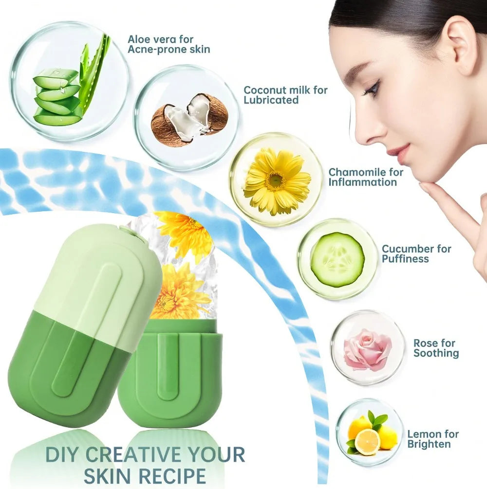 Silicone Ice Roller for Face - Face Lifting & Contouring Massage Tool