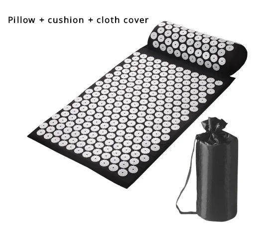 Acupressure Spike Mat with Pillow Cover – Back & Body Pain Relief Yoga Mat