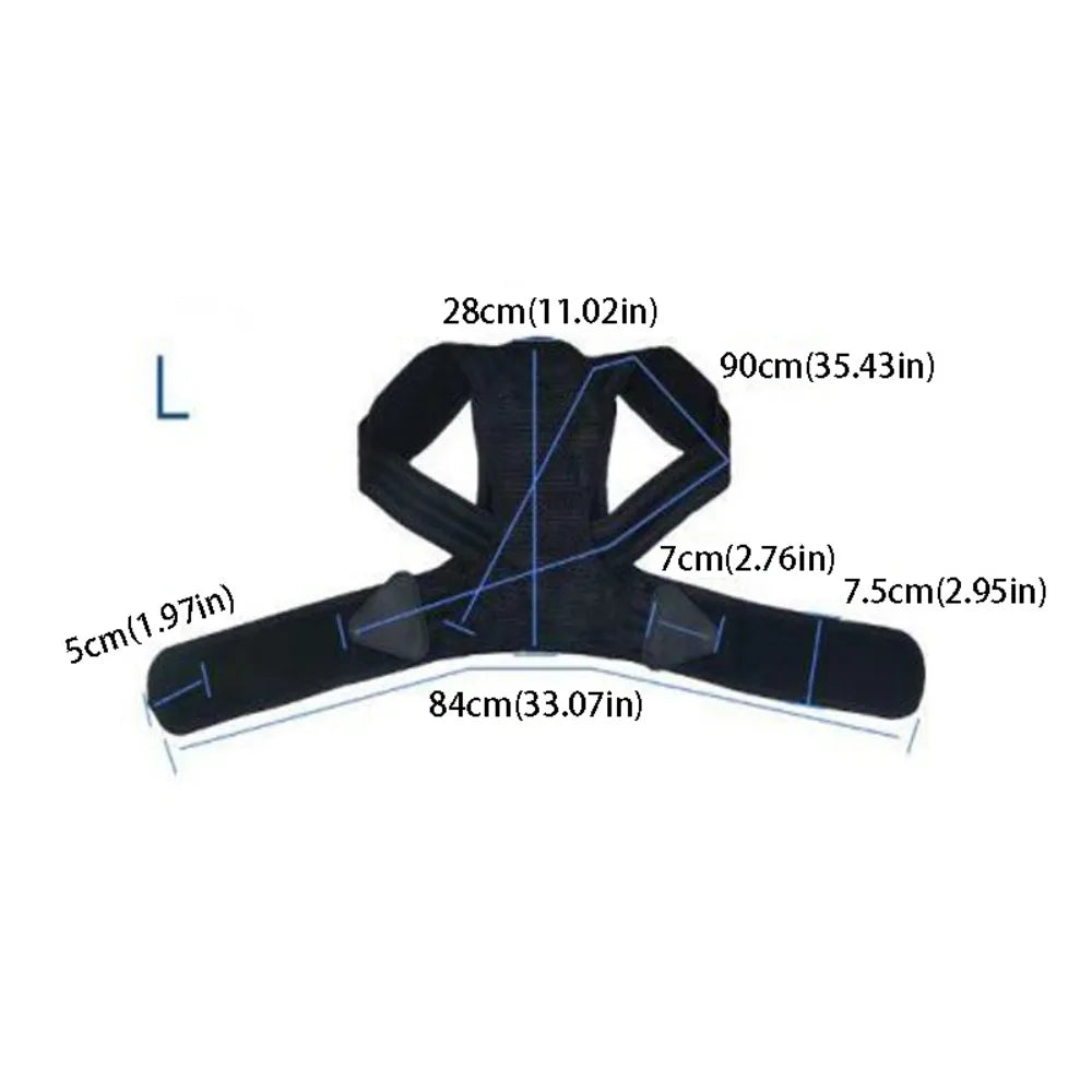 Adjustable Thoracic Kyphosis Corrector Brace – Upper Back & Shoulder Posture Support