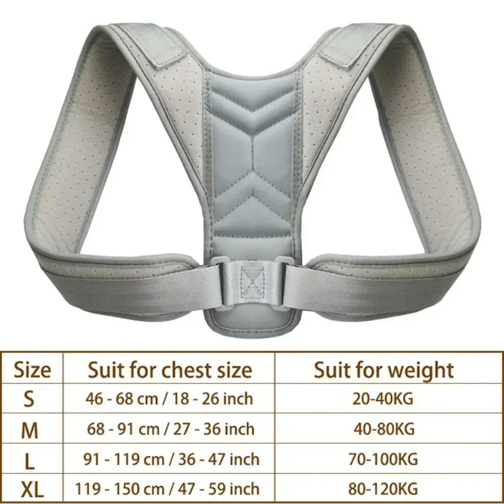 Premium Adjustable Posture Corrector Belt – Back, Neck & Shoulder Clavicle Support Brace