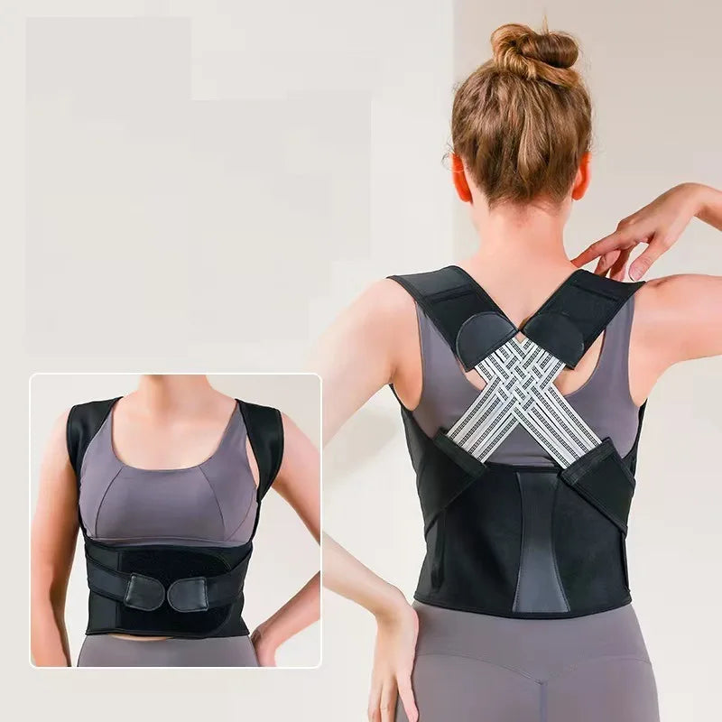 Adult Posture Corrector Belt – Breathable Back Correction Strap for Men & Women Sitting Support