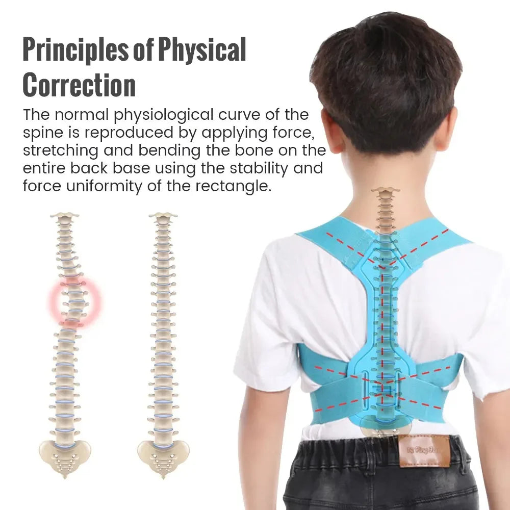 Kids Adjustable Posture Corrector – Back & Shoulder Support Brace for Boys & Girls