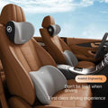 Ergonomic Memory Foam Car Seat Cushion & Headrest – All-Season Lumbar Support